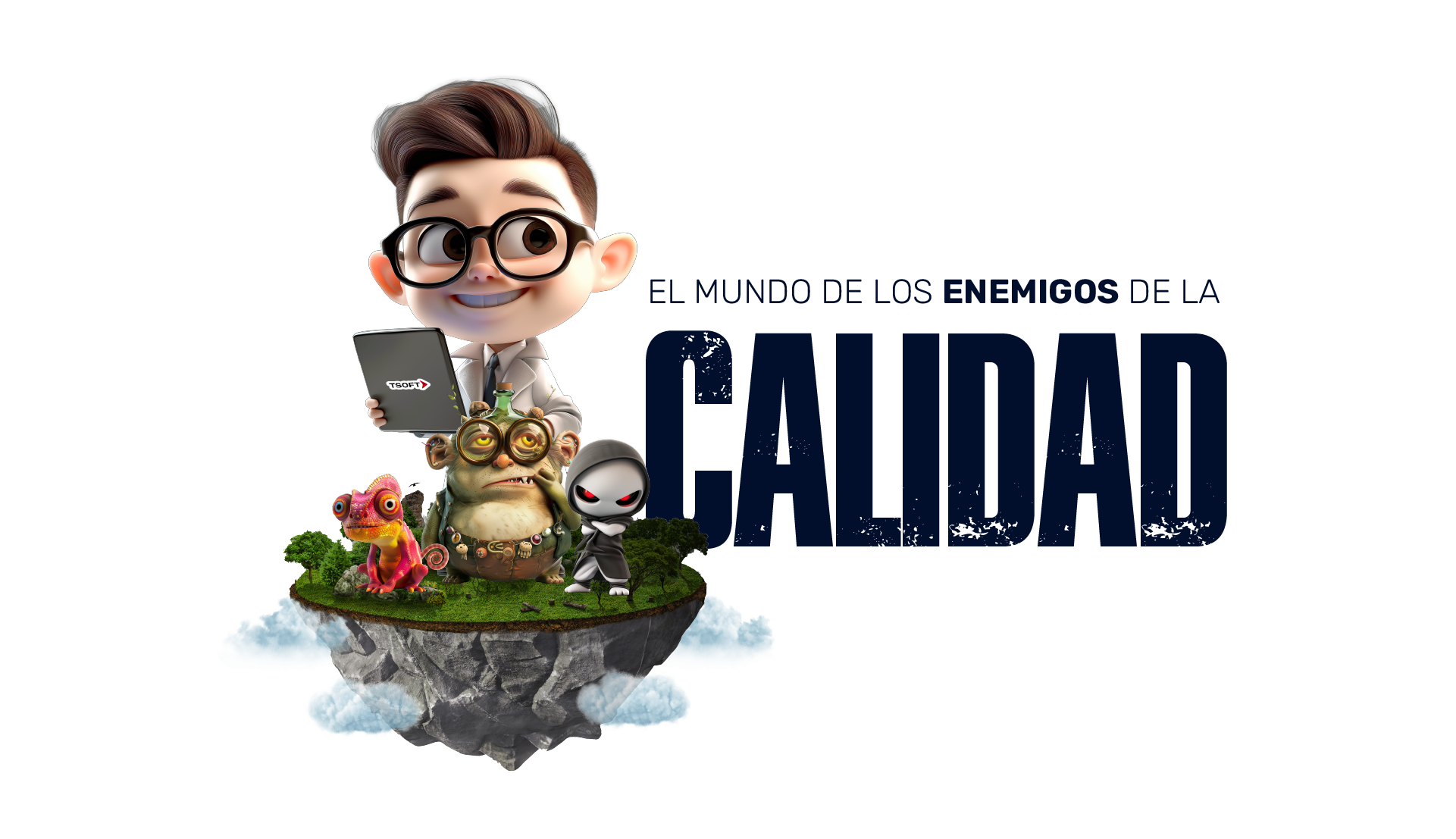 Imagem de destaque da campanha El Mundo de los Enemigos de la Calidad da Tsoft