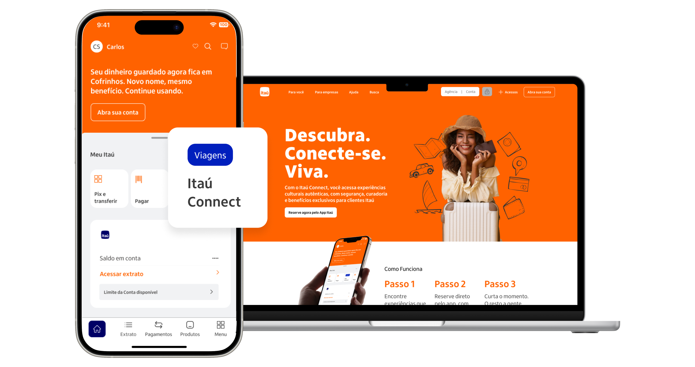 Imagem de destaque do case UX e estratégia para o Itaú Connect